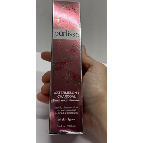 Purlisse Watermelon + Charcoal Purifying Cleanser Full SZ SEALED / NIB /100mL - Picture 2 of 6